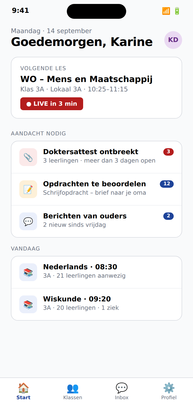 Application enseignants